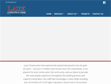 Tablet Screenshot of lauxconstruction.com